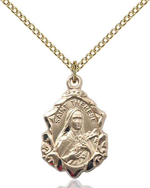 14kt Gold Filled Saint Therese of Lisieux Pendant