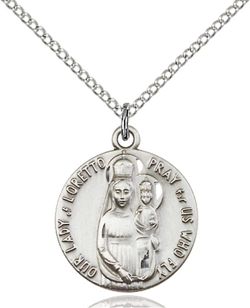 Sterling Silver Our Lady of Loretto Pendant