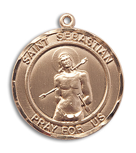 14kt Gold Saint Sebastian Medal