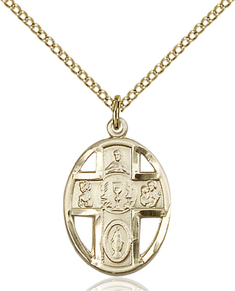 14kt Gold Filled 5-Way / Chalice Pendant