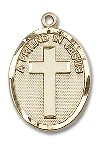 14kt Gold A Friend In Jesus Medal