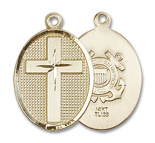 14kt Gold Cross / Coast Guard Medal