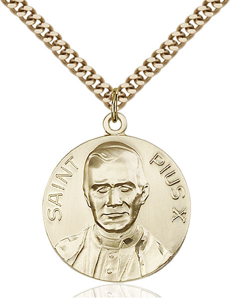14kt Gold Filled Pope Pius X Pendant