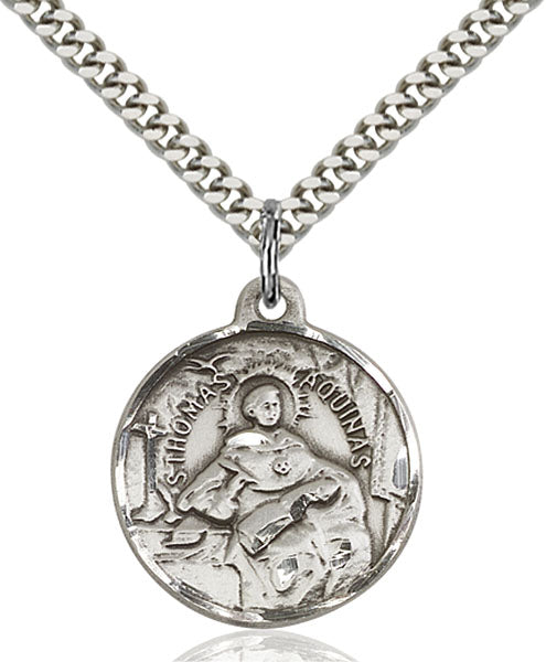 Sterling Silver Saint Thomas Aquinas Pendant