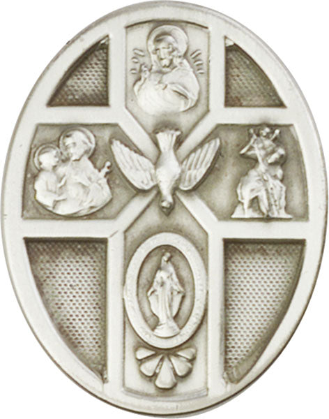 Antique Silver 5-Way / Holy Spirit Visor Clip
