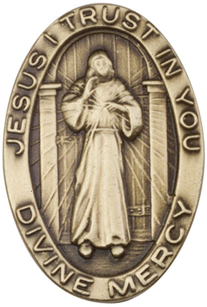 Antique Gold Divine Mercy Visor Clip