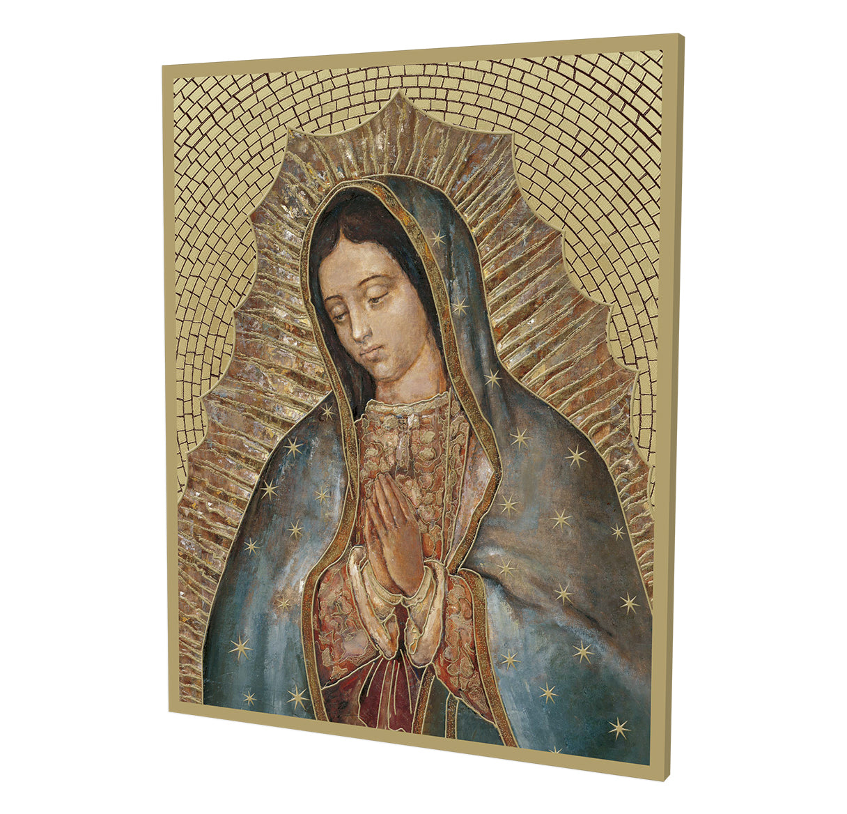 Our Lady of Guadalupe Gold Foil Mosaic Plaque