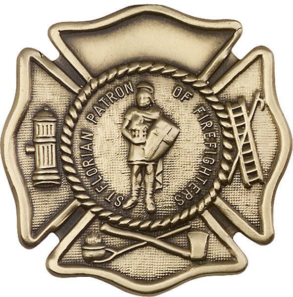 Antique Gold St. Florian Visor Clip