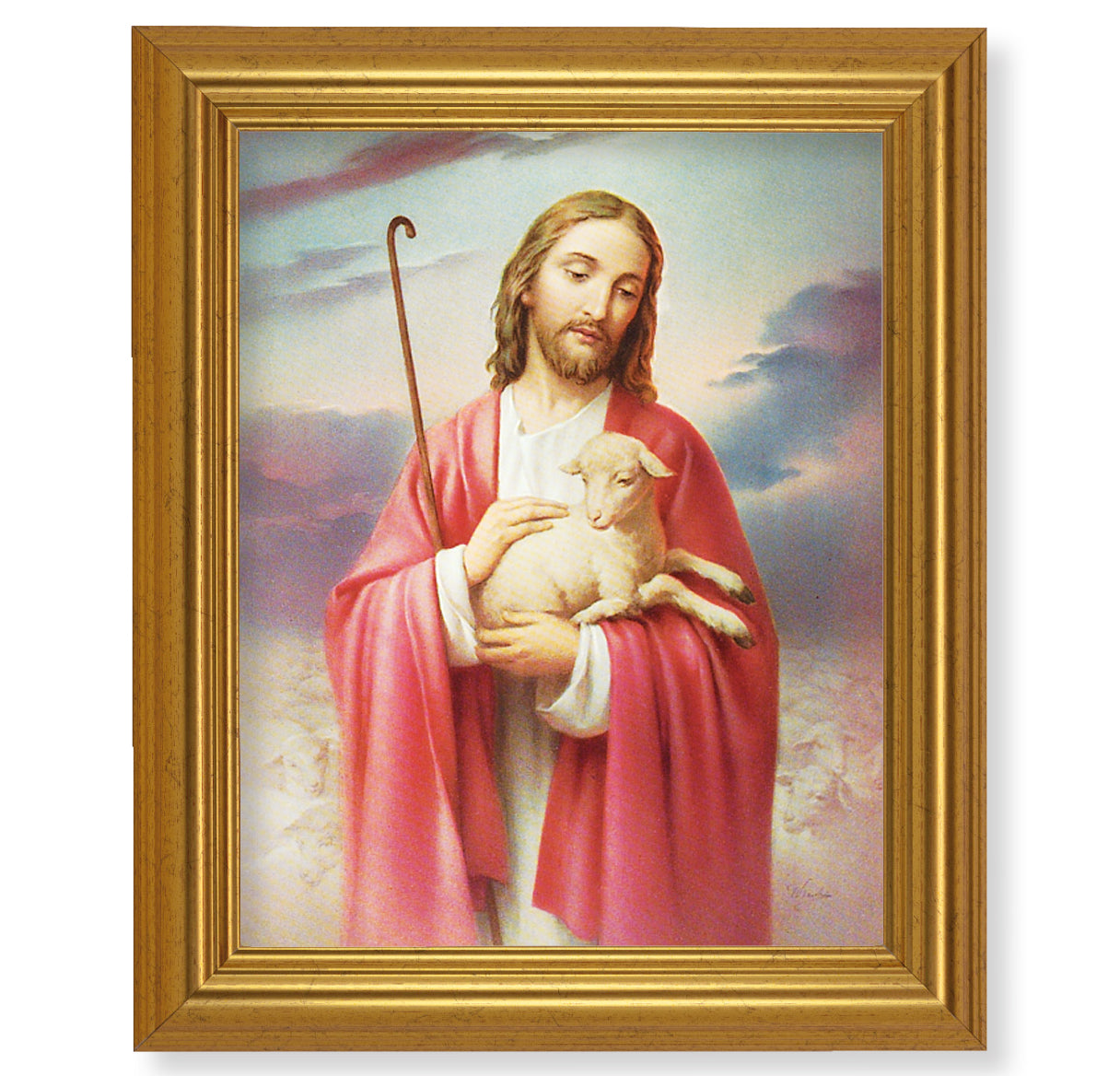 Good Shepherd Gold Framed Art