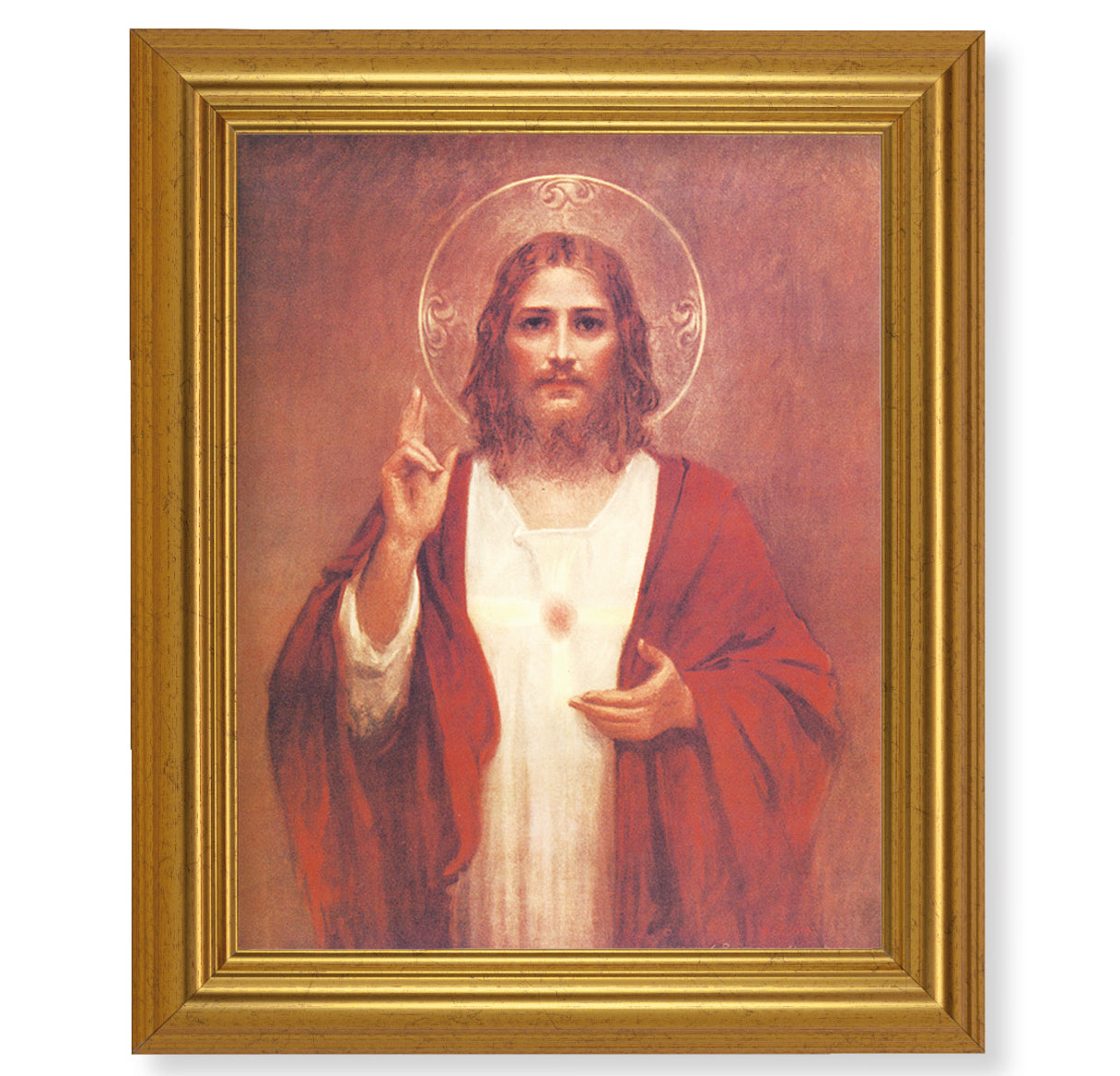 Sacred Heart of Jesus Gold Framed Art