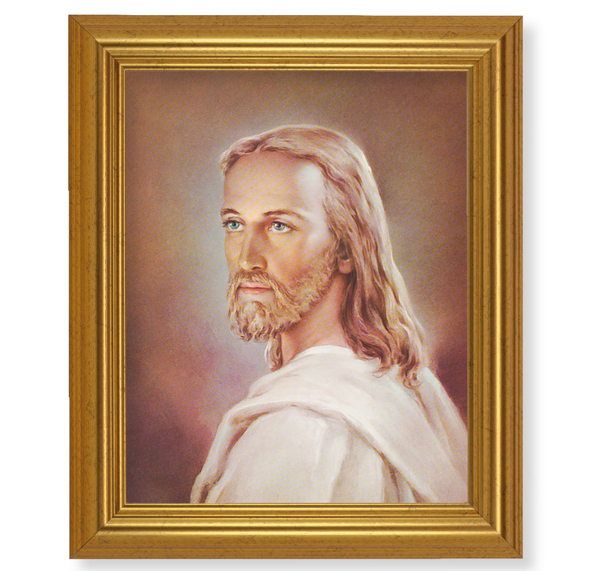 Head of Christ Gold Framed Art