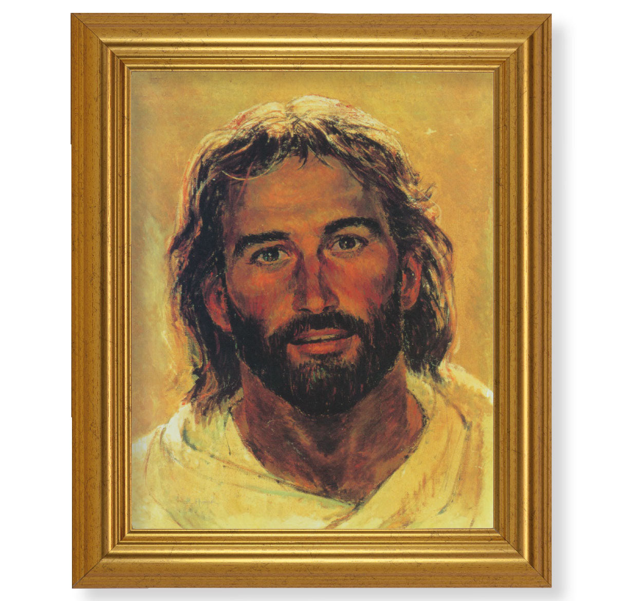 Head of Christ Gold Framed Art