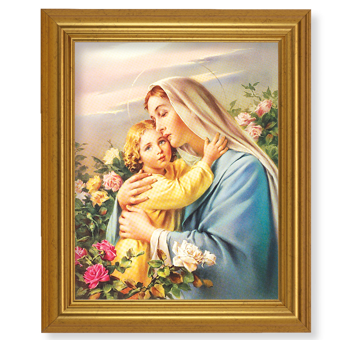 Madonna and Child Gold Framed Art
