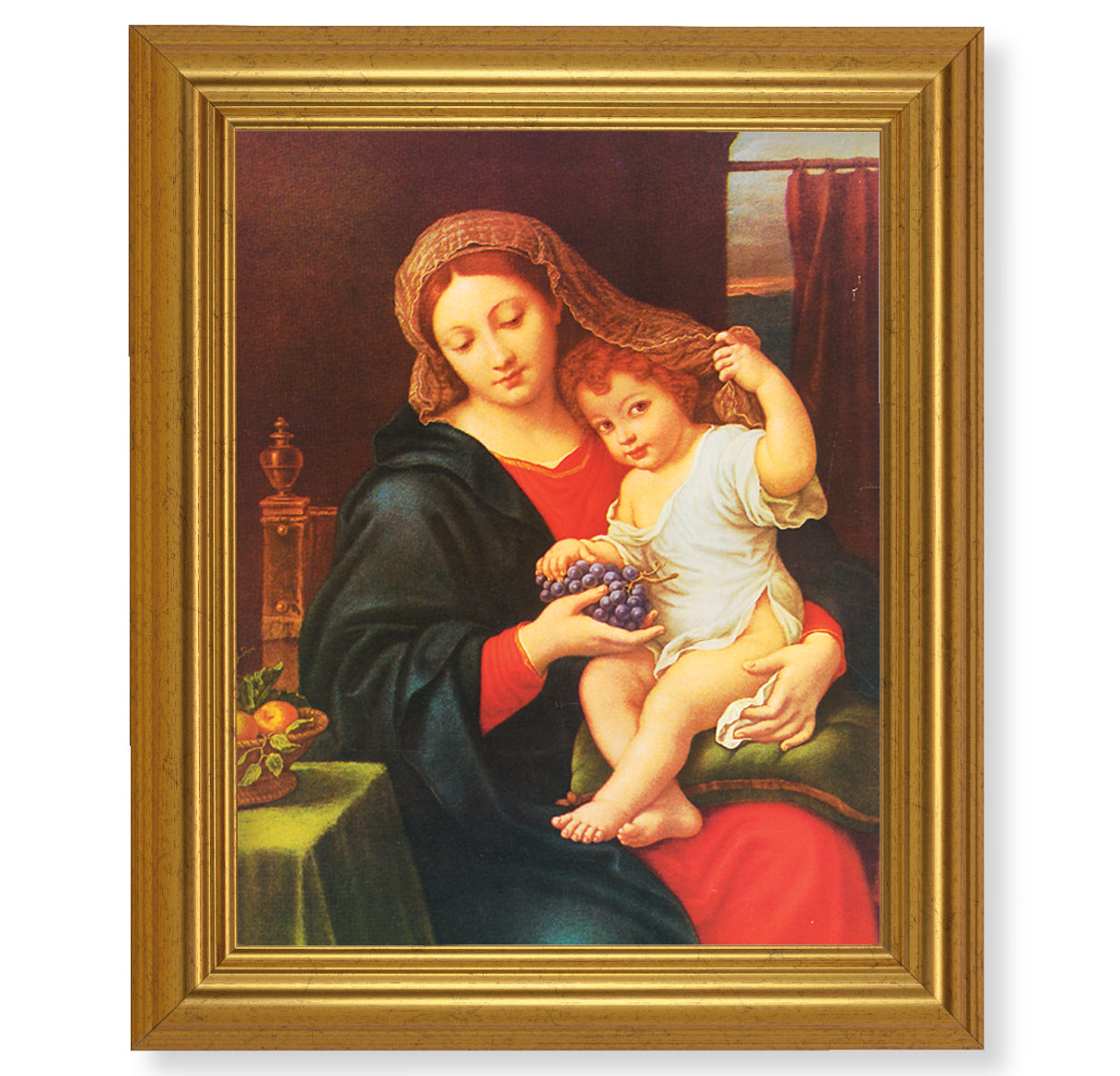 Madonna of the Grapes Gold Framed Art