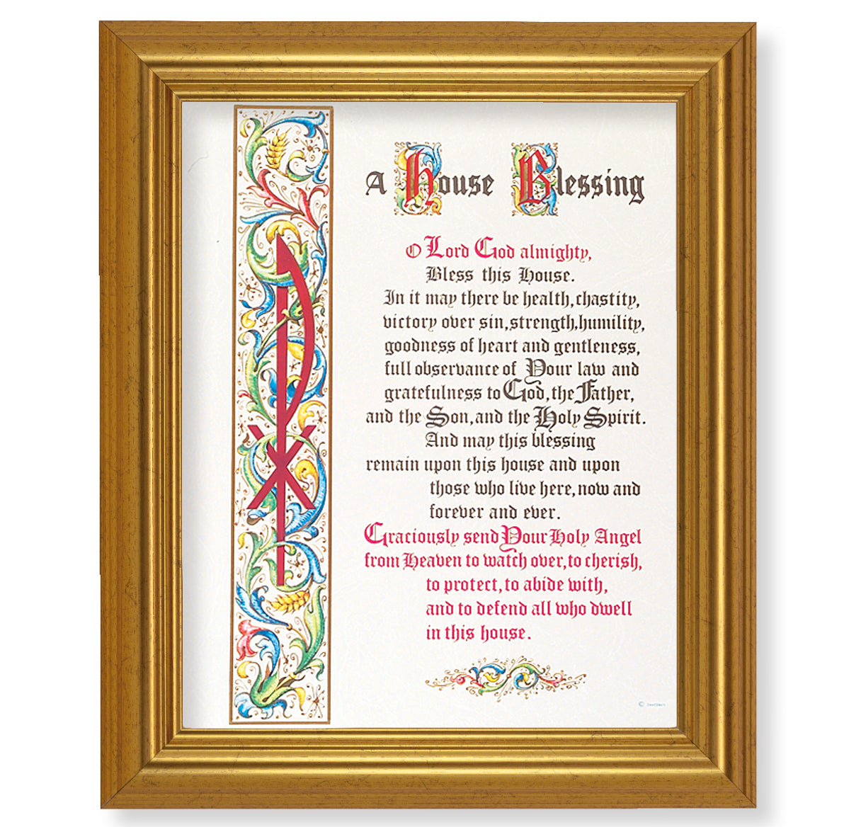 House Blessing Gold Framed Art