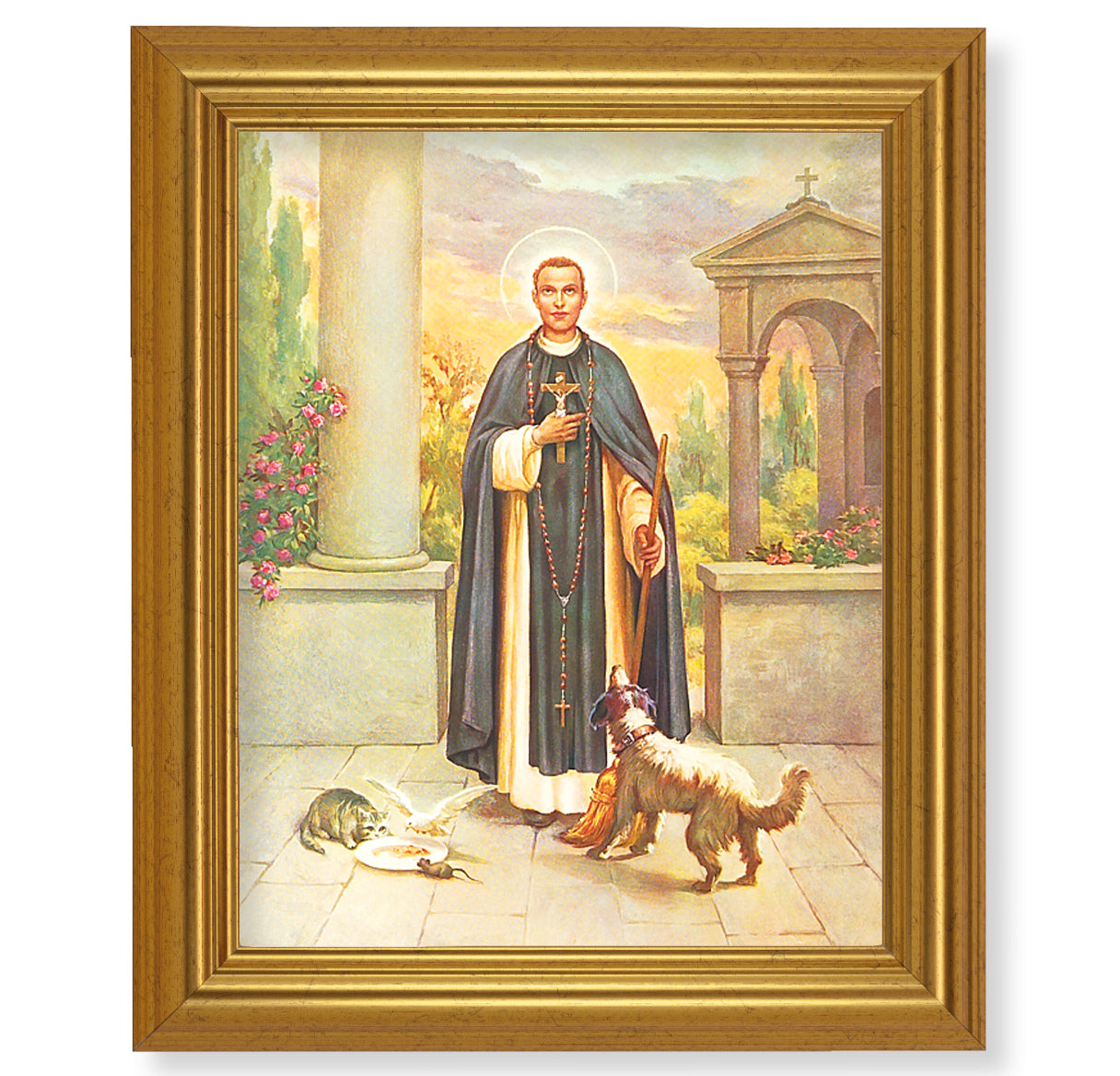 St. Martin DePorres Gold Framed Art