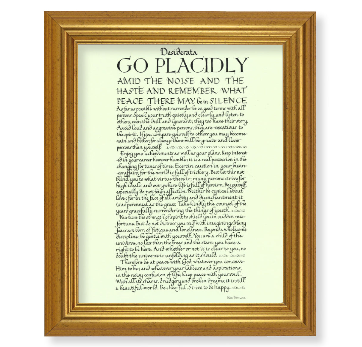 Go Placidly Gold Framed Art