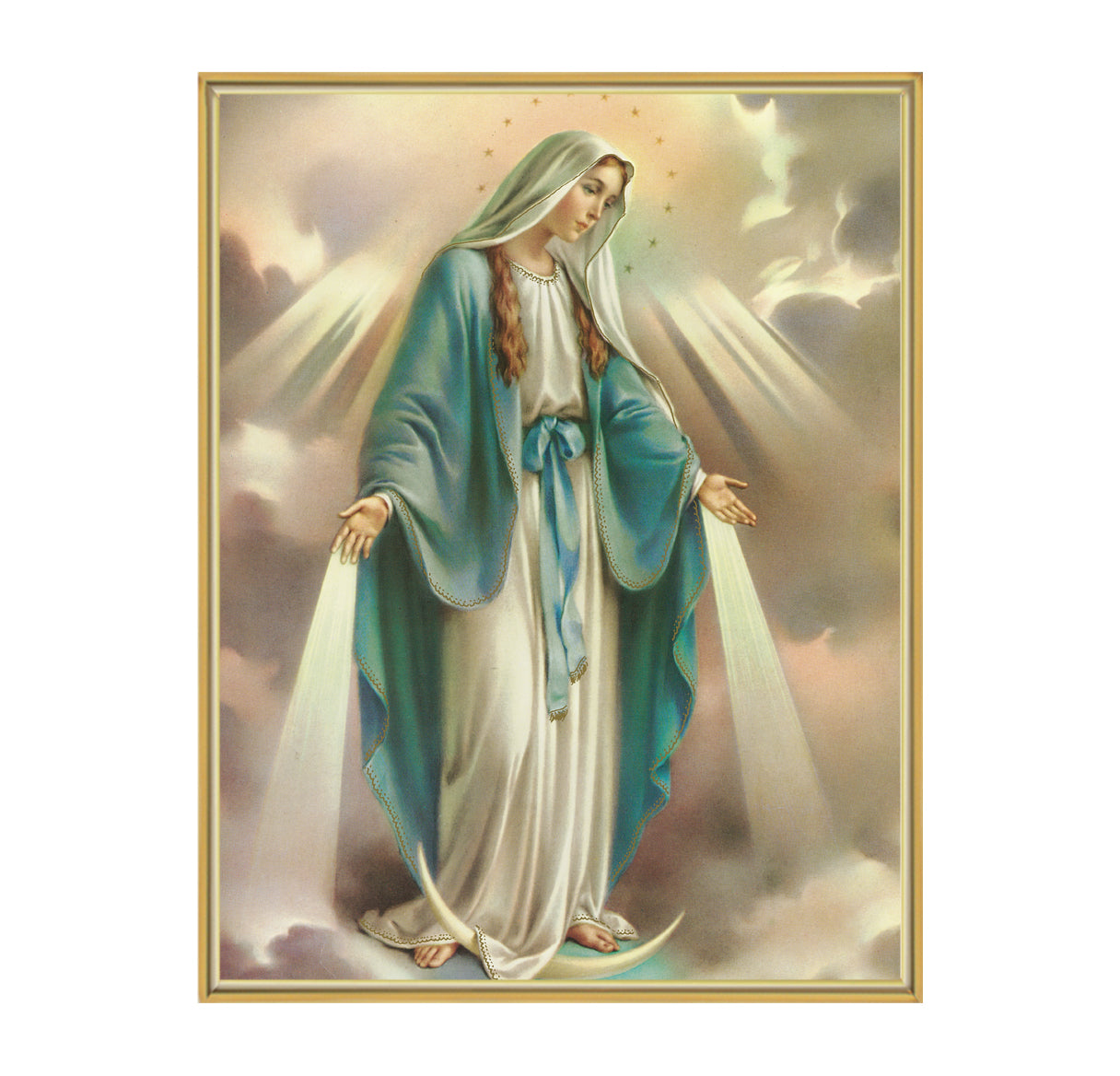 Our Lady of Grace Gold Framed Plaque