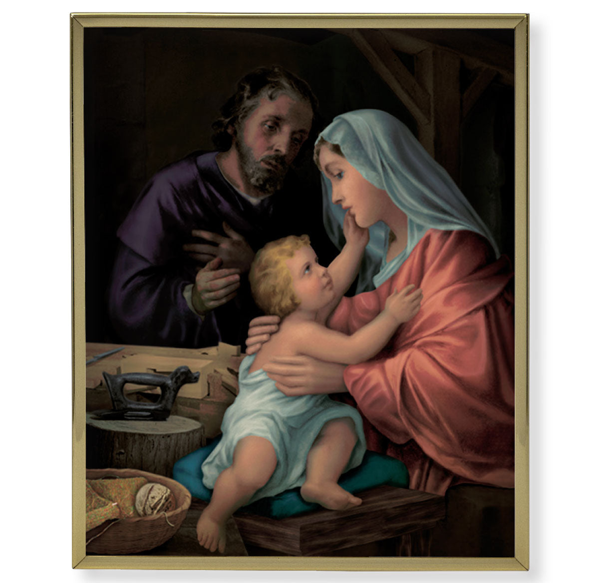 Holy Family Gold Framed Plaque