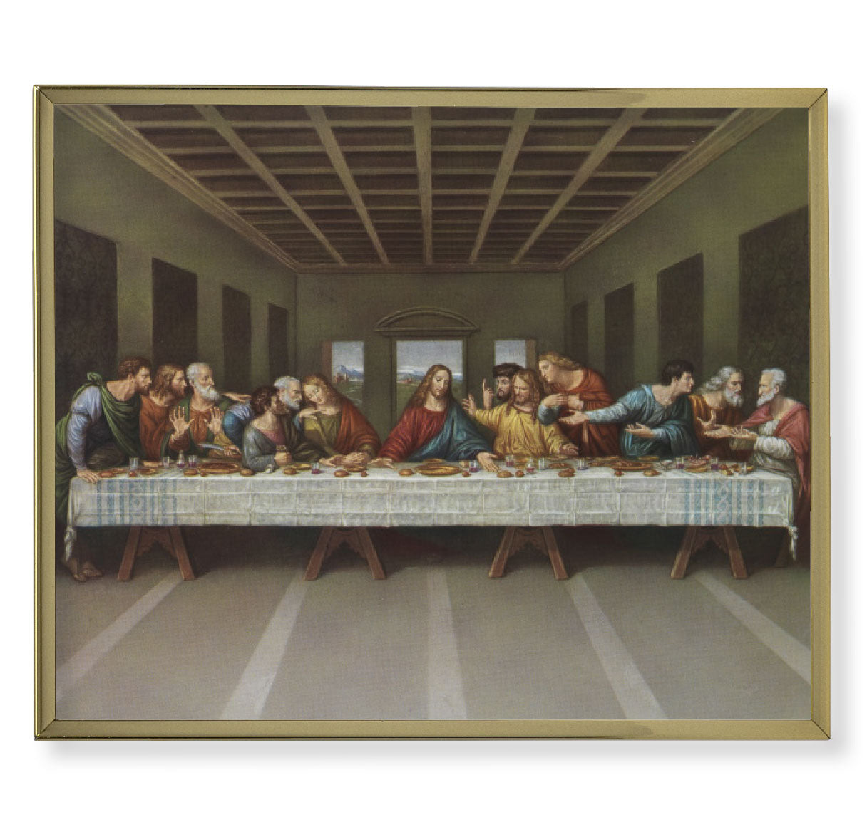 Last Supper Gold Framed Plaque