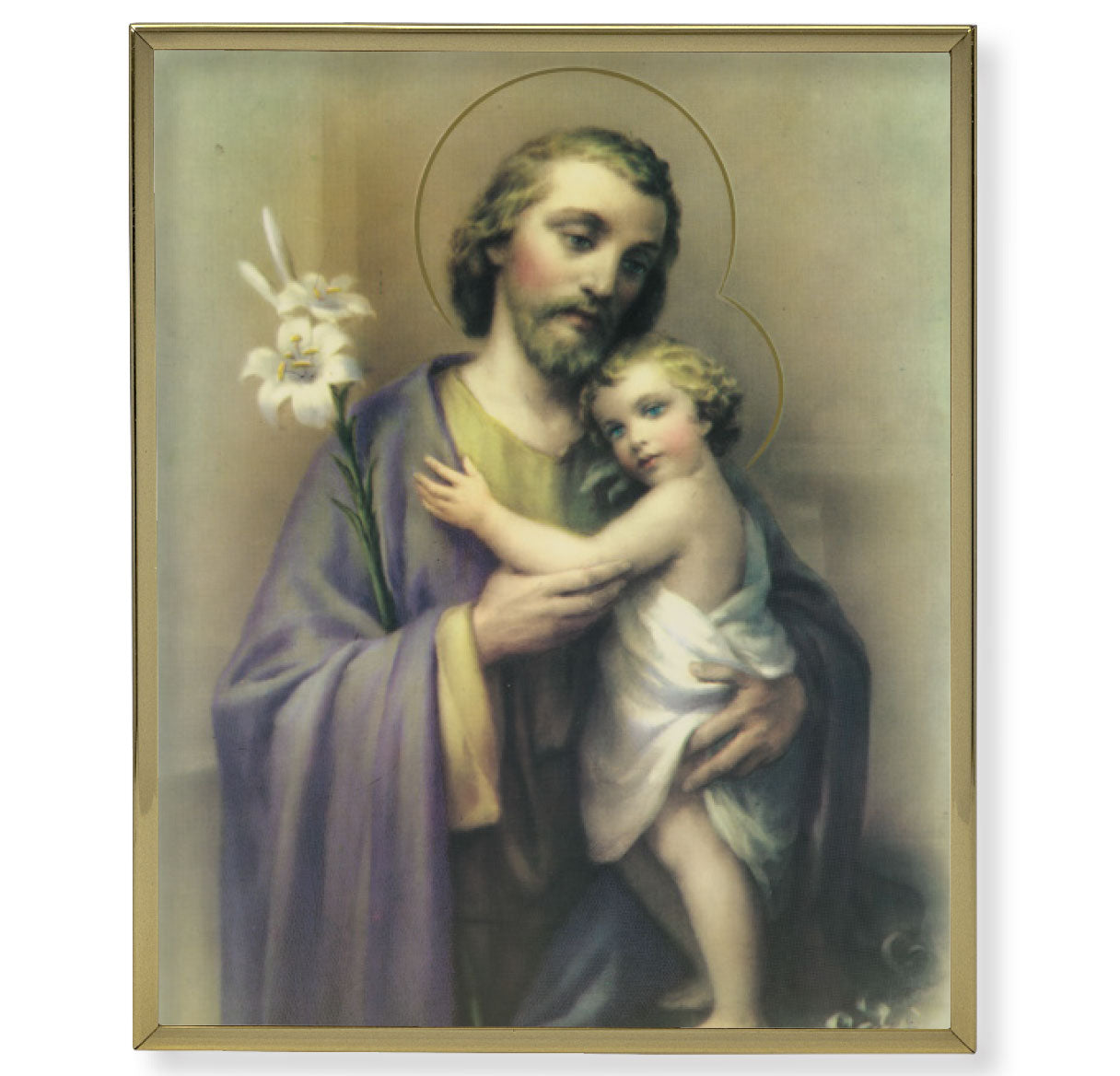 St. Joseph Gold Framed Plaque