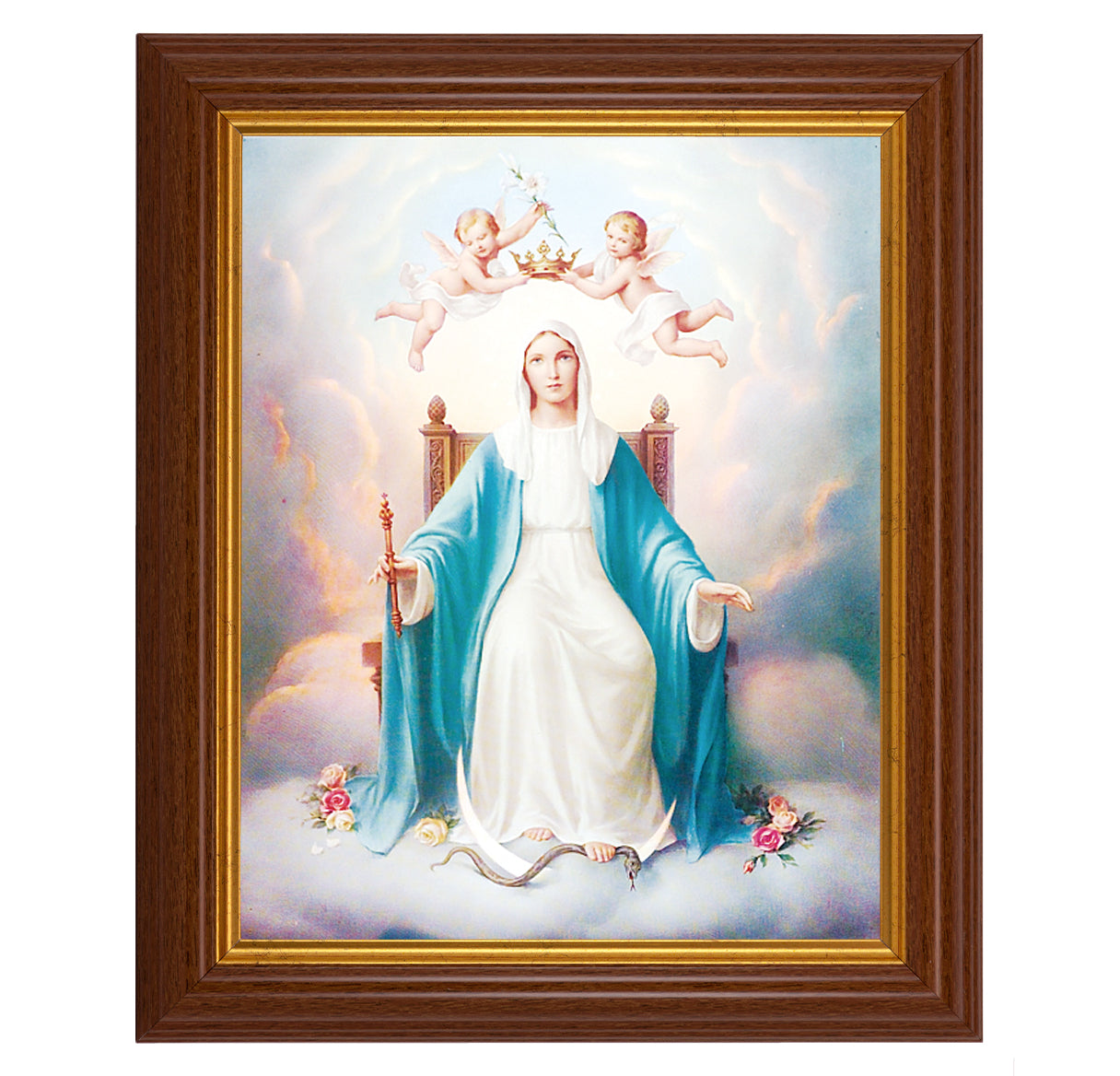 Queen of Heaven Dark Walnut Framed Art