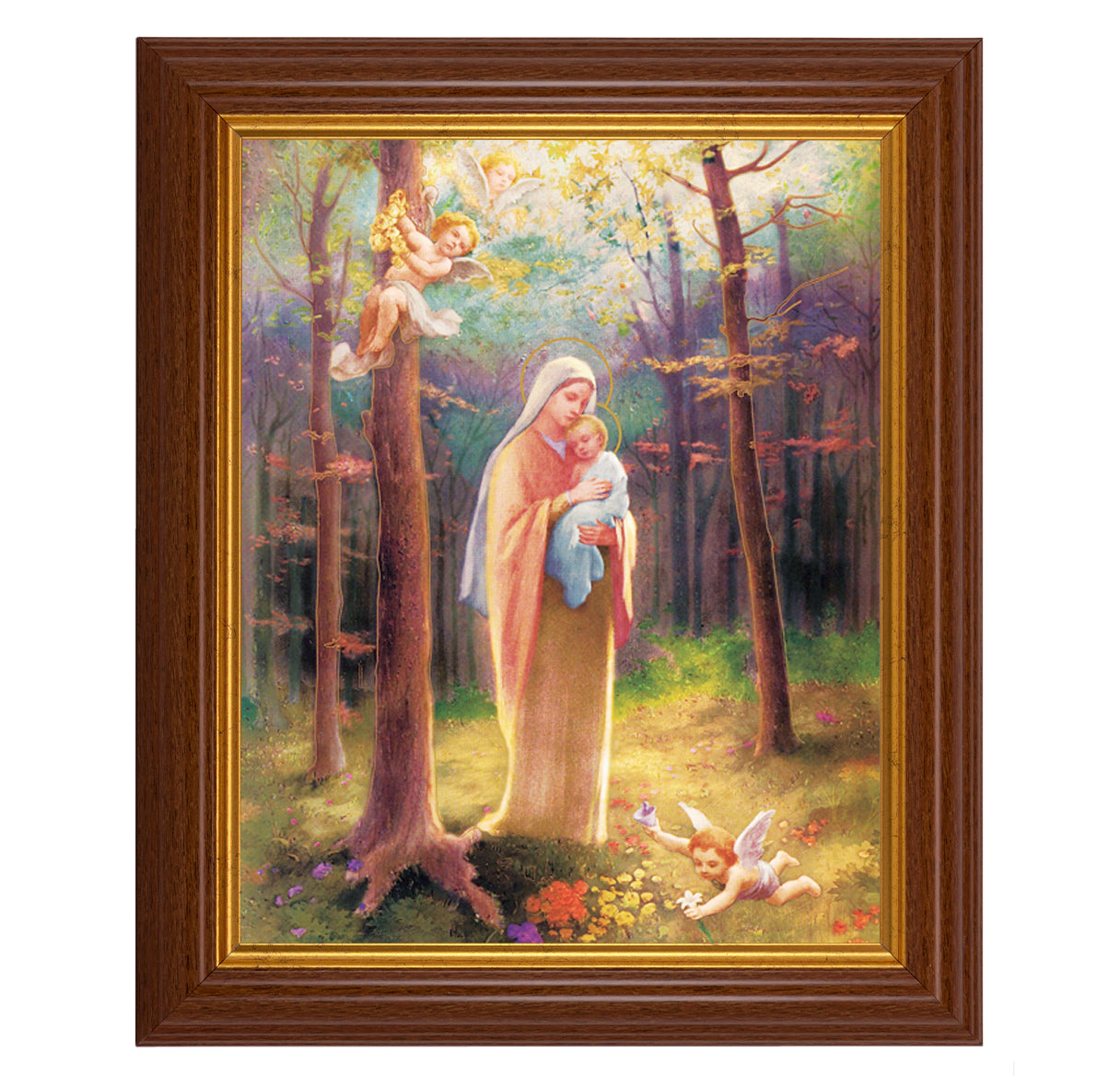 Madonna of the Woods Dark Walnut Framed Art