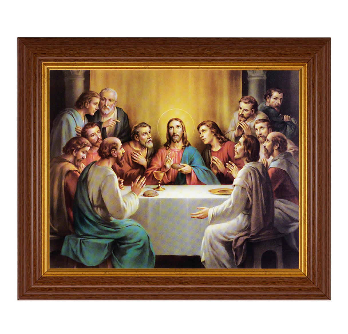 Last Supper Dark Walnut Framed Art