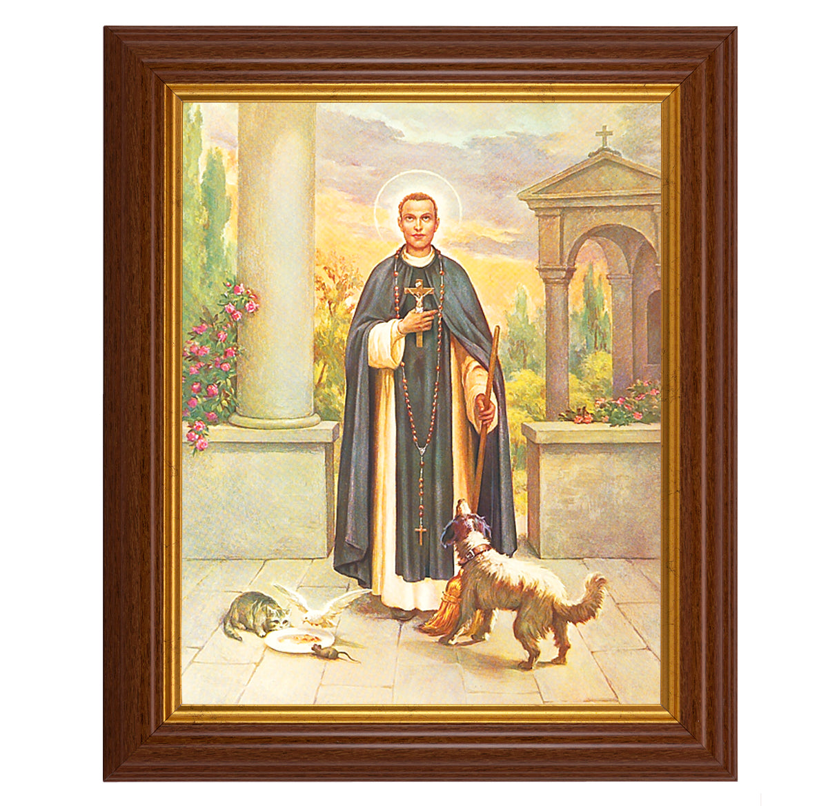 St. Martin DePorres Dark Walnut Framed Art