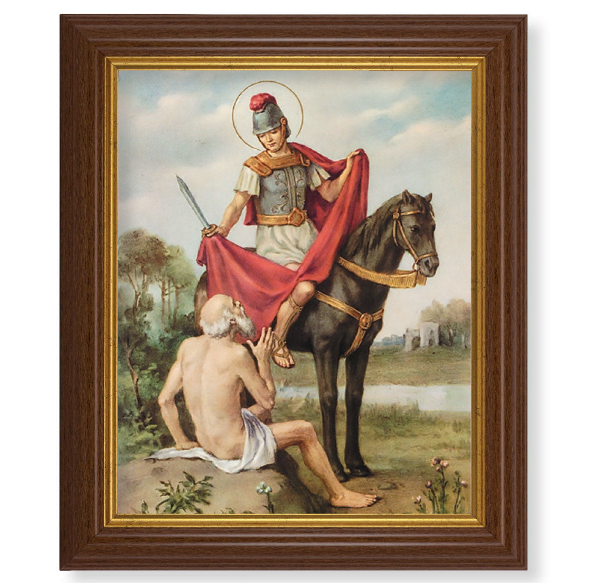St. Martin of Tours Dark Walnut Framed Art