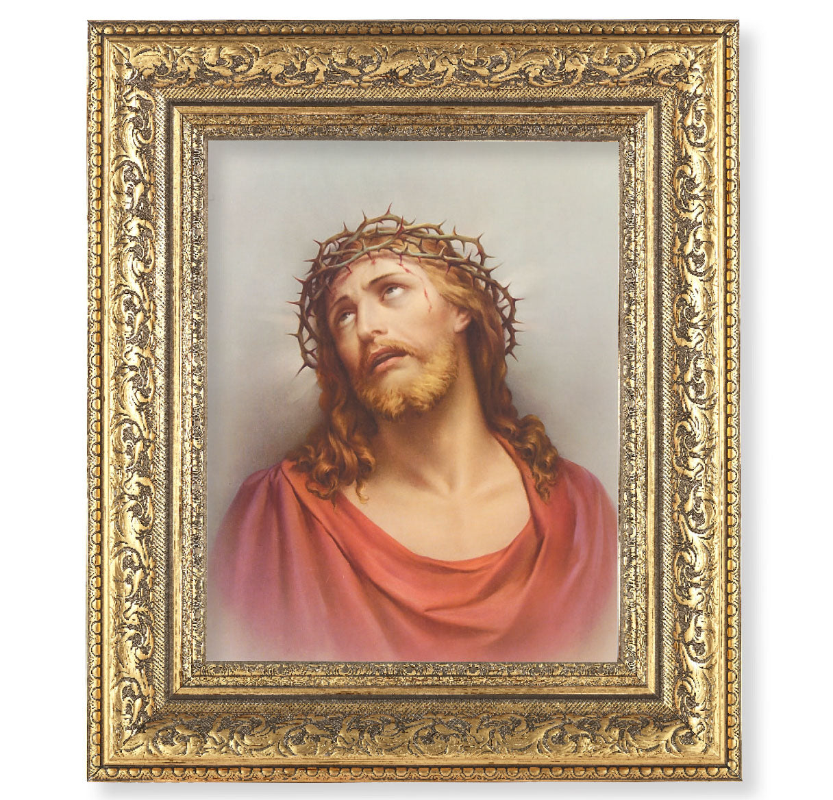 Christ in Agony Gold-Leaf Antique Framed Art