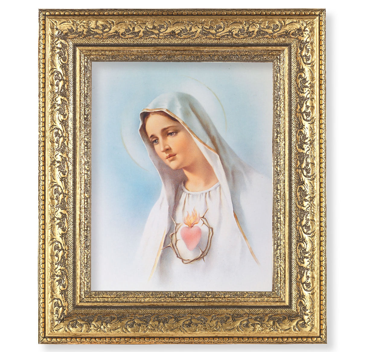 Immaculate Heart of Mary Gold-Leaf Antique Framed Art