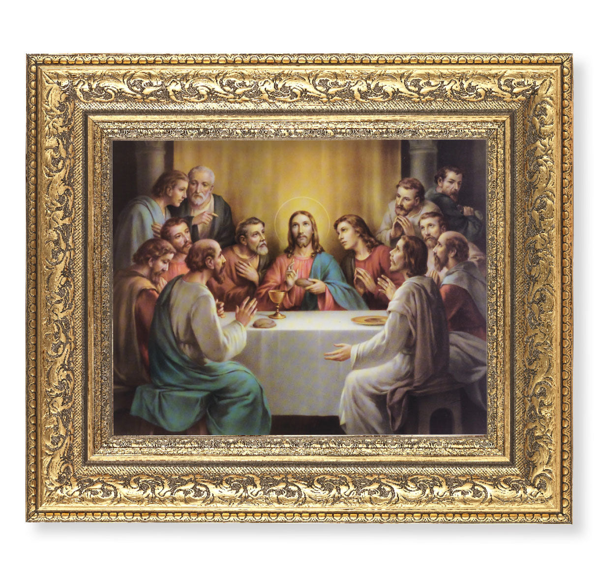 Last Supper Gold-Leaf Antique Framed Art