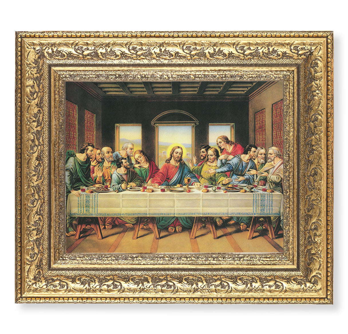 Last Supper Gold-Leaf Antique Framed Art