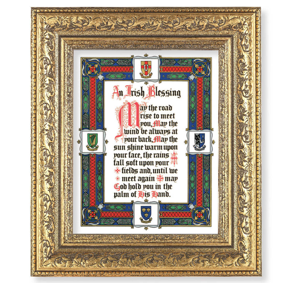 Irish Blessing Gold-Leaf Antique Framed Art