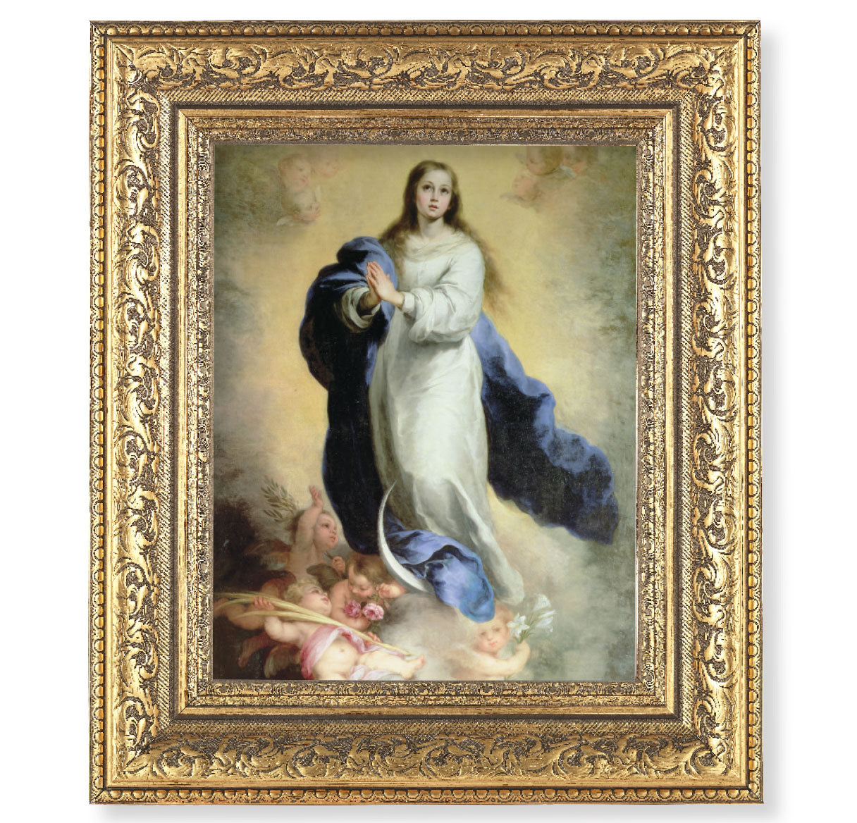 Immaculate Conception Gold-Leaf Antique Framed Art