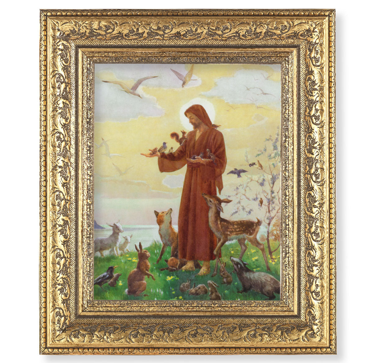 St. Francis Gold-Leaf Antique Framed Art