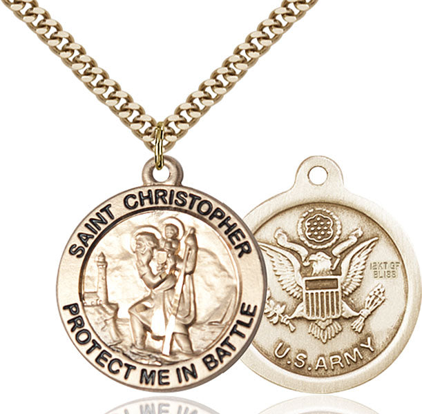 14kt Gold Filled Saint Christopher Pendant