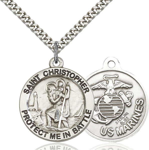 Sterling Silver Saint Christopher Pendant