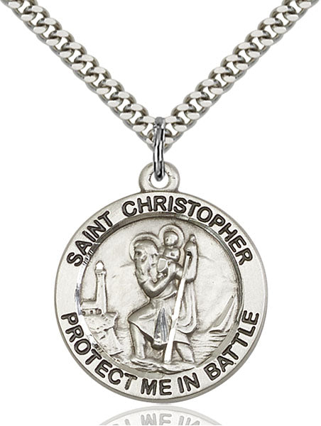 Sterling Silver Saint Christopher Pendant