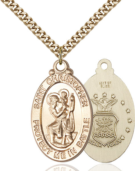 14kt Gold Filled Saint Christopher Pendant