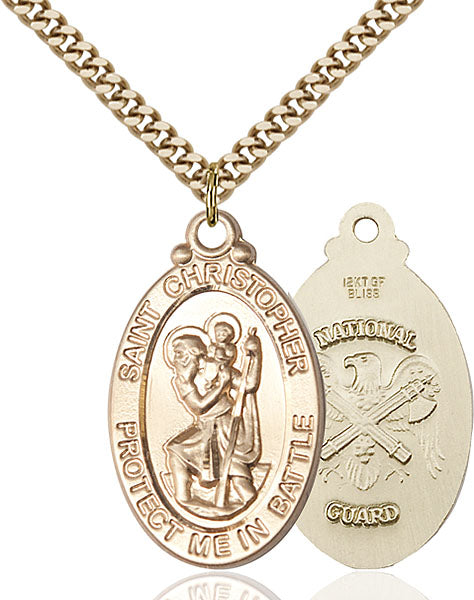 14kt Gold Filled Saint Christopher Pendant