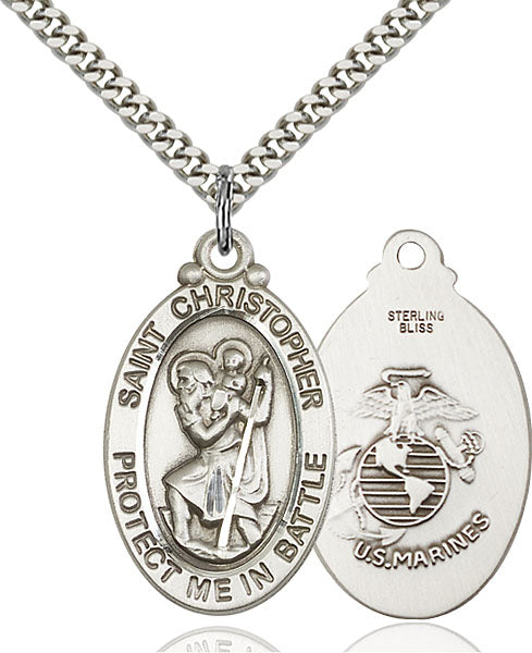 Sterling Silver Saint Christopher Pendant