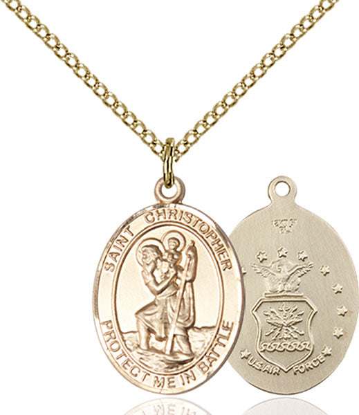 14kt Gold Filled Saint Christopher Pendant