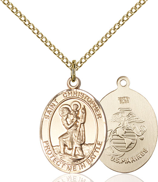 14kt Gold Filled Saint Christopher Pendant