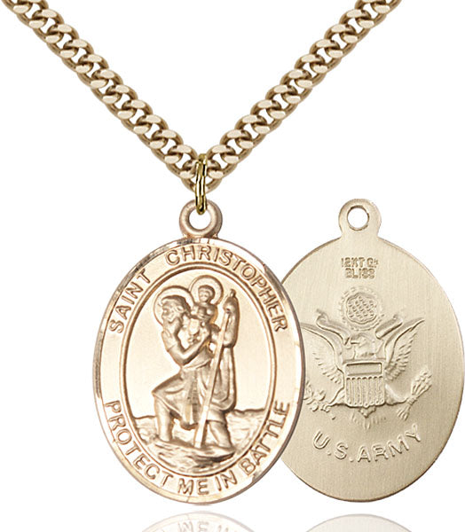 14kt Gold Filled Saint Christopher Pendant