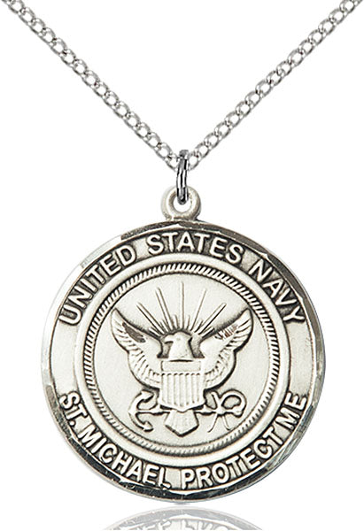 Sterling Silver NAVY/Saint MICHAEL Pendant