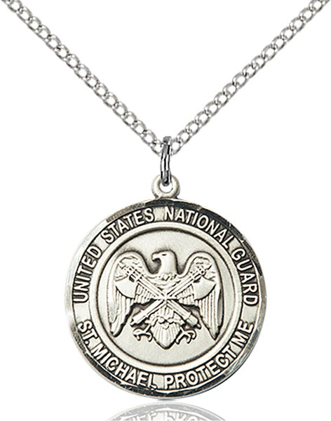 Sterling Silver NAT'L GUARD/Saint MICHAEL Pendant