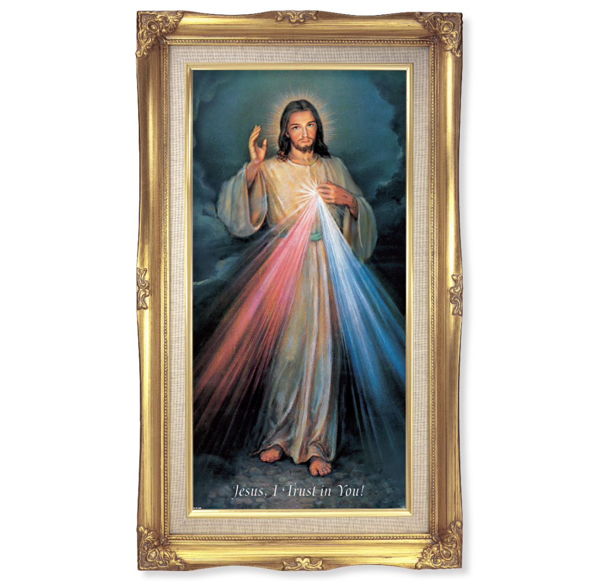 Divine Mercy Gold-Leaf Framed Art