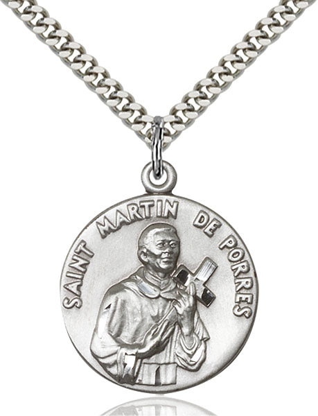Sterling Silver Saint Martin de Porres Pendant